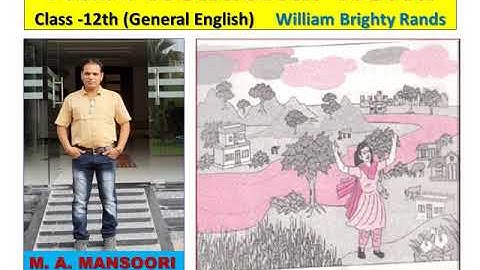 Question n Answer ( Poem 4 - Wonderful World ) Class 12th -General English