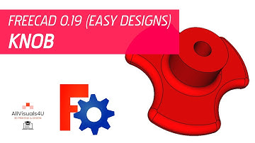 🔴 FreeCAD Knob Design - Revolve And Pattern - Easy CAD Designs