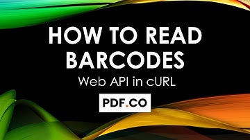 How to Read Barcodes with PDF.co Web API in cURL