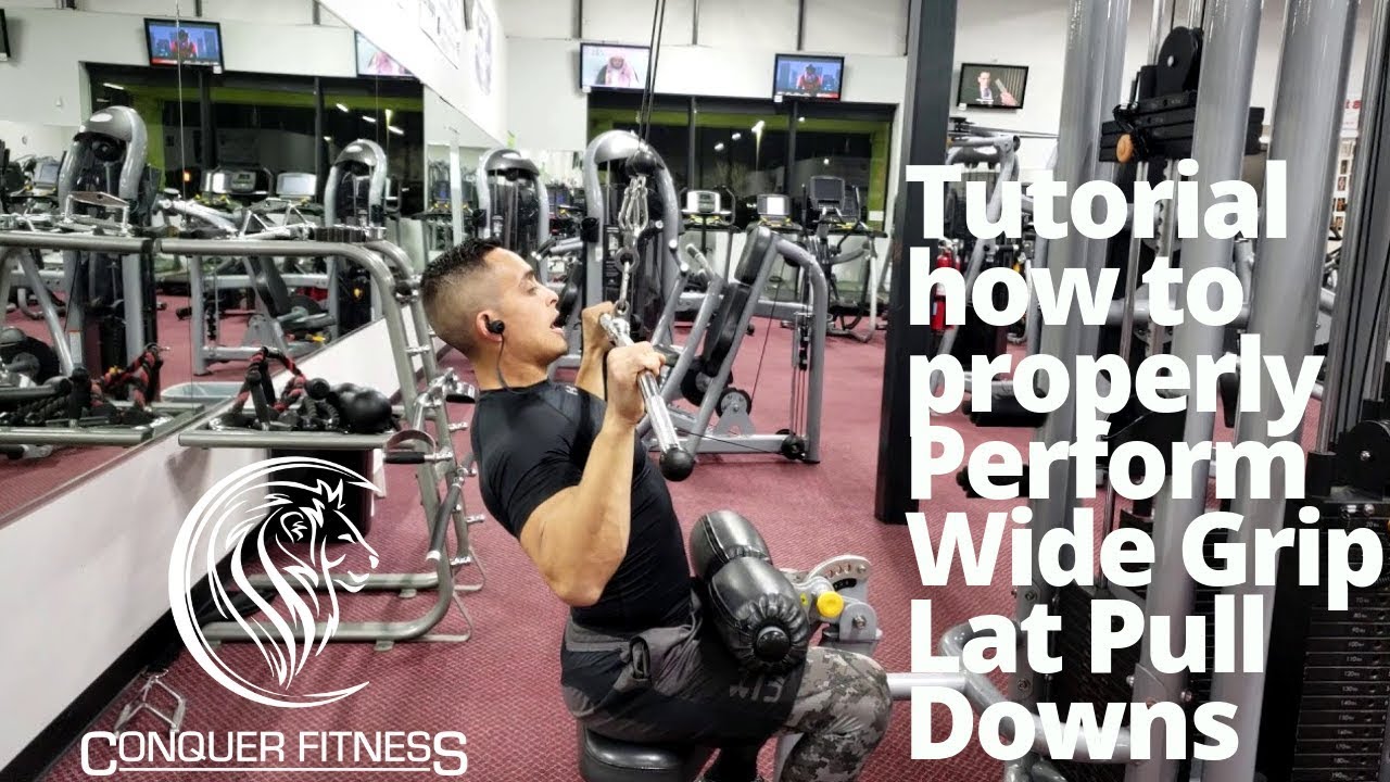 close grip lat pulldown standing How to properly Perform Wide Grip Lat Pull Downs - The Lions Pack Online Coaching