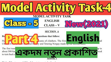 Class 5 English Model Activity Task Part 4 New//Model Activity Task Part 4 Class 5 2021.
