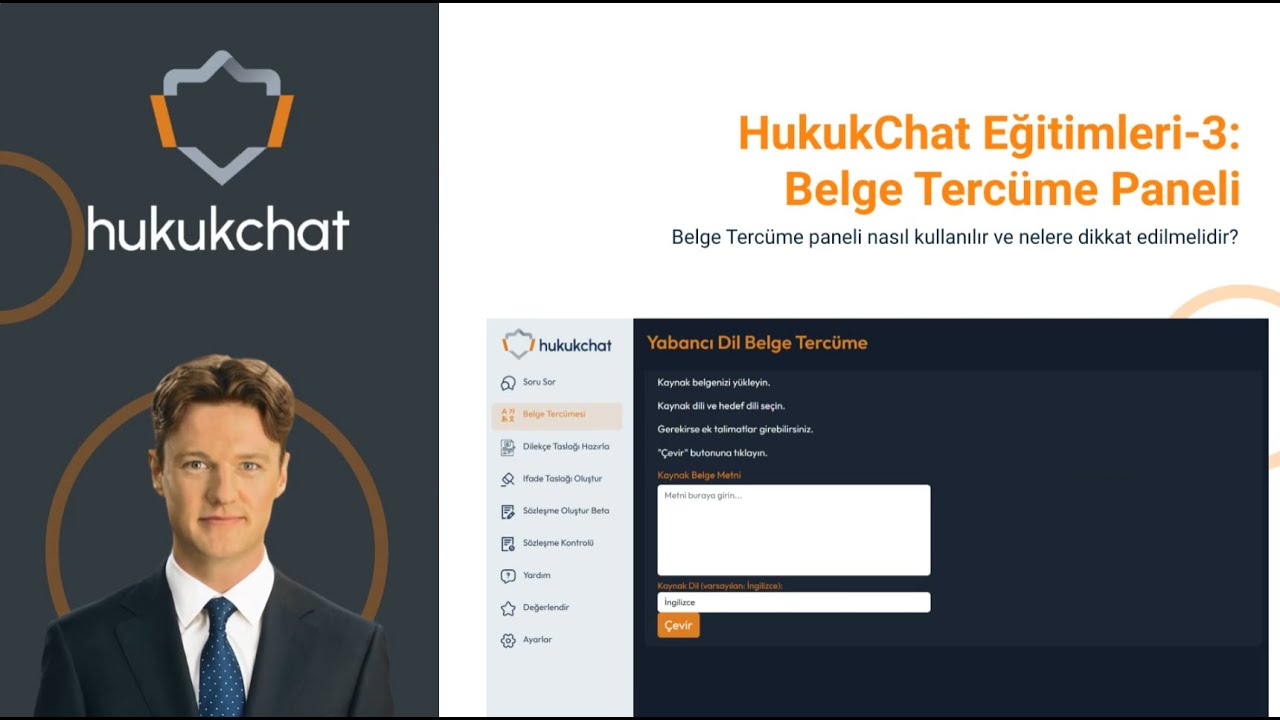 HukukChat Courses-3: Document Translation Panel