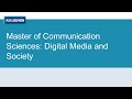 Master of communication sciences digital media and society online information session