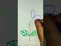 drawing of flower using V | #shorts #shortsfeed #instagram #ytshorts #easy #drawing @ketancraft .