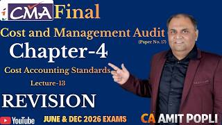 Revision Lecture 13-(Chapter-4 CAS)-CMA Final (Gr. IV)-Cost & Management Audit-June'26-CA Amit Popli