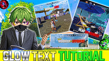 GLOWING TEXT🤍TUTORIAL, Animation, Font , like pgl flash and pgl darkrai 🔥