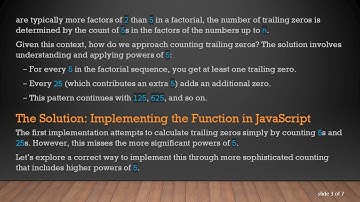 How to Determine the Number of Trailing Zeros in a Factorial Function Using JavaScript