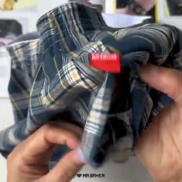 Men's Plaid Front Pouch Boxer Shorts | Mr Saker