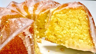 Lemon Yogurt Cake with Icing Glaze! Best Easy cake I have ever made in 5 minutes!