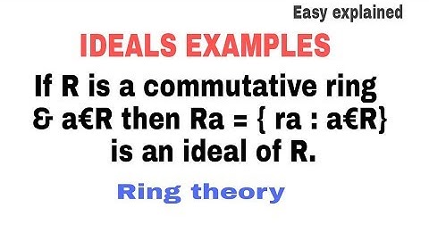 Ideals examples in ring theory 🔥🔥mathematics Analysis