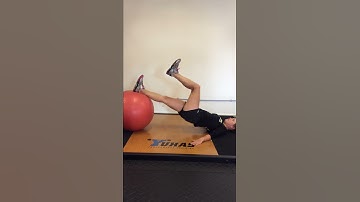 Single leg Swiss ball hamstring curls
