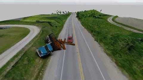 Virtual CRASH 4 | Log Truck Rollover | 4K Video | Point Cloud to Mesh