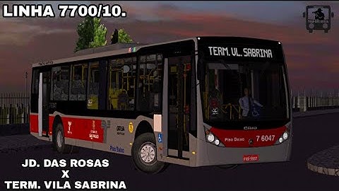 LINHA 7700/10. JD. DAS ROSAS - TERMINAL VILA SABRINA (PROTON BUS SIMULATOR)