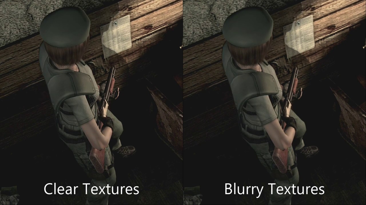 Resident Evil HD Remaster FXAA Comparison