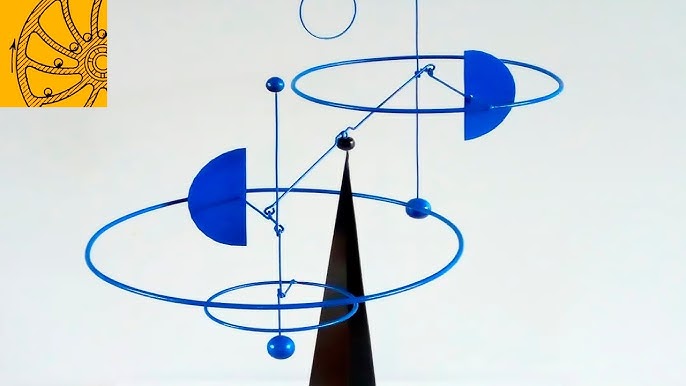 The Swinging Sticks Kinetic Energy Sculpture - Original Full Size Version  (Black/Red)