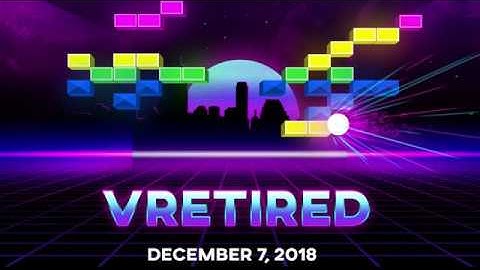 VRetired gameplay [VR breakout game] [retrowave style] announce trailer
