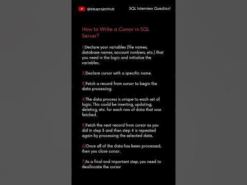 What is Cursor? | How to write a cursor in SQL Server ...