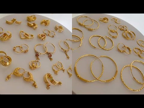 Gold hoop earrings | Gold earrings for women, Gold earrings models, Bali  earrings