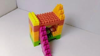 بناء سرير بدورين بسلم من المكعبات ، ، Lego,building blocks