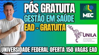 FAÇA SUA PÓS EM SAÚDE | EAD ONLINE E GRATUITA