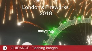 London New Year's Eve Fireworks 2018 - recreated
