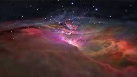 Flight Through Orion Nebula in Visible and Infrared Light
