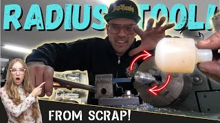 Making a Radius Tool For Lathe From Scrap Metal Simple Easy