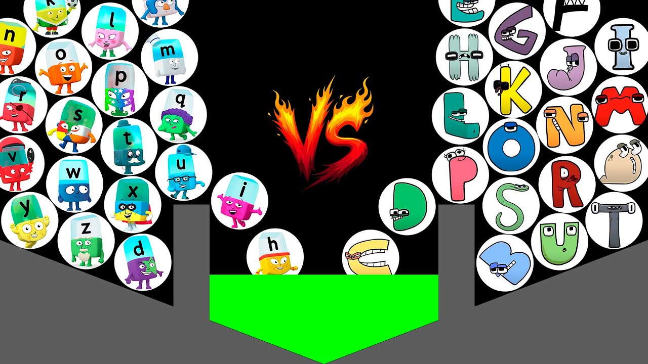 ALPHABET LORE VS ALPHABLOCKS Marble Race Tournament in Algodoo - Who ...