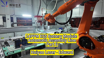 14PPM ESS Battery Module Automatic Assembly Line Part 6 - CCS/BUSBAR Installation & Laser Welding