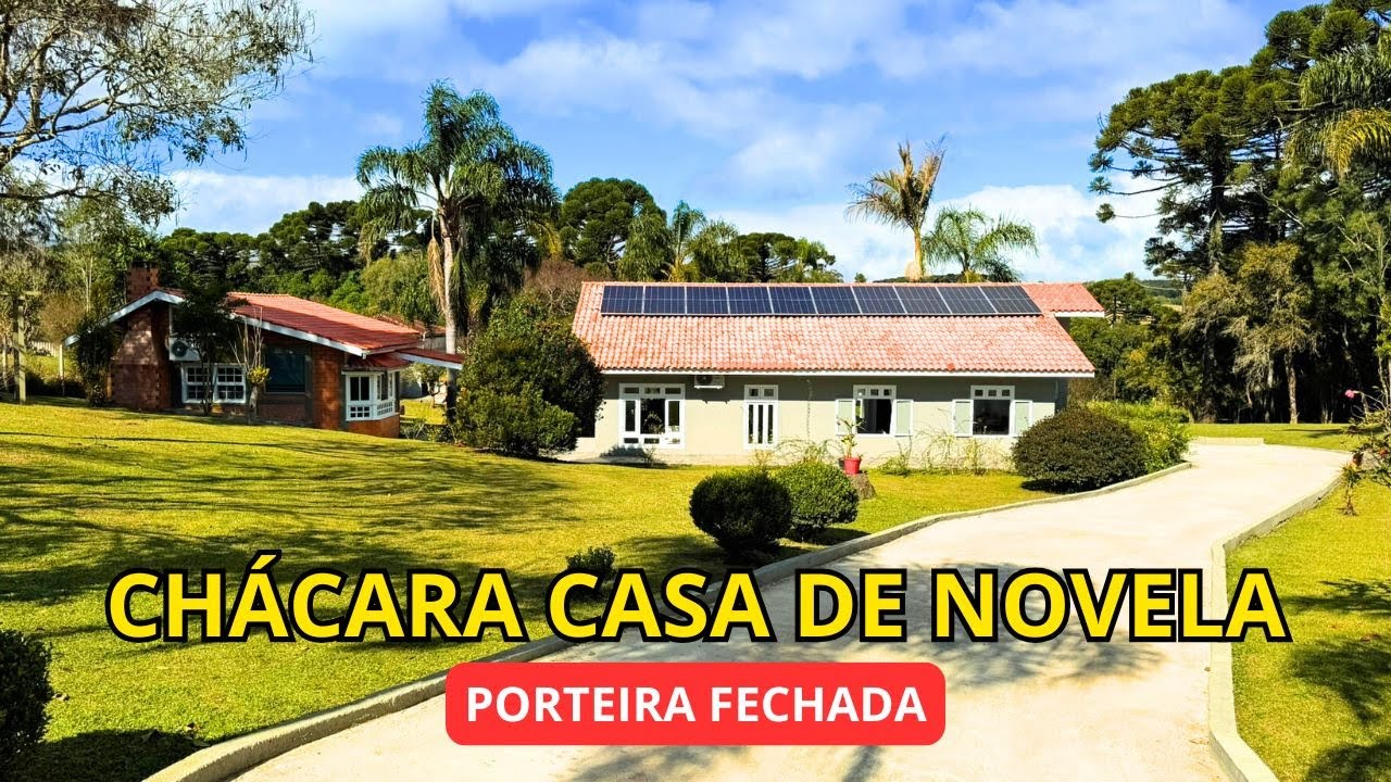 CHÁCARA LINDA COM CASA DE NOVELA, PISCINA, PORTEIRA FECHADA, ÁGUA, POMAR, PERFEITA!