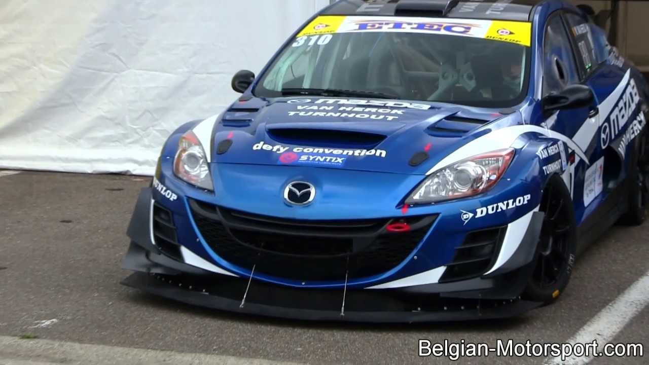 Mazda 3 sedan 20b racecar First race of 2013 (Zolder) - YouTube