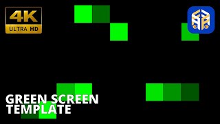 Free 4K Green Screen Neon green squares pattern on black gradient No Copyright