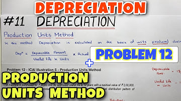 #11 Depreciation - Production Units Method - Problem 12 - By Saheb Academy