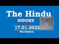 The Hindu  Sudoku Jan 17, 2022 - 5 Star - The Solution