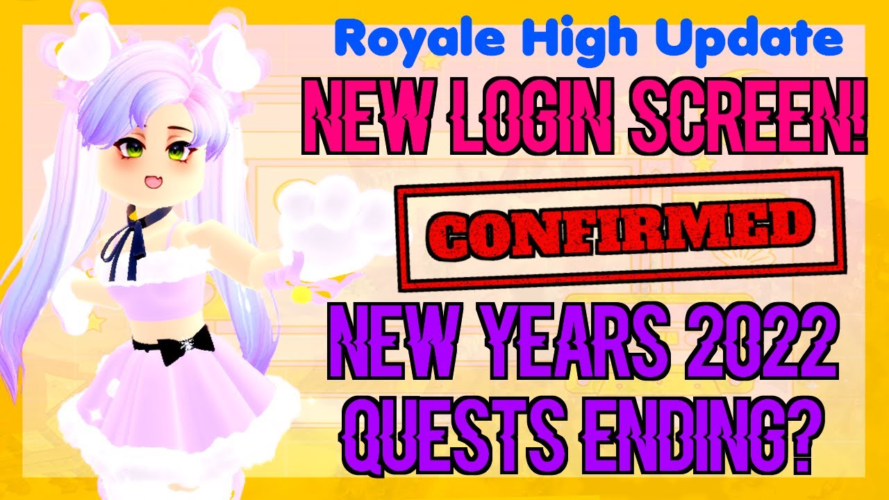 Royale High Update New Login Screen! New Years 2022 Quests Ending