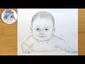 How to draw baby face for Beginners/ EASY WAY TO DRAW A REALISTIC BABY FACE