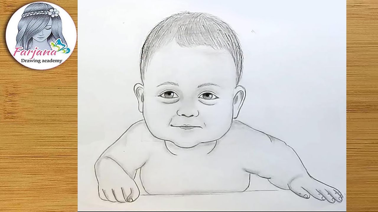 Baby Portrait Drawing - Drawing Skill