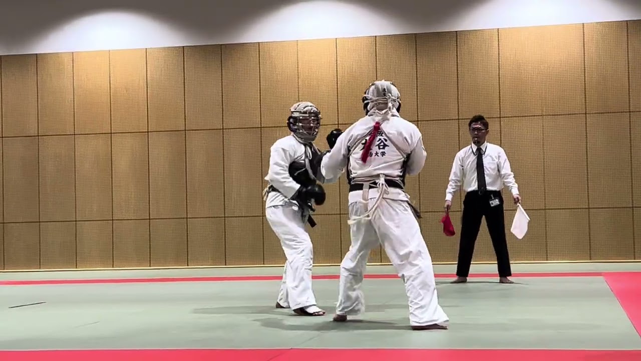 令和7年度　日本拳法・全日本体重別選手権大会　男子81kg未満の部　三位決定戦　大谷流生 三段（明治大学/大阪府） VS 一郷雄徳 二段（第1普通科連隊(練馬)/東京都）