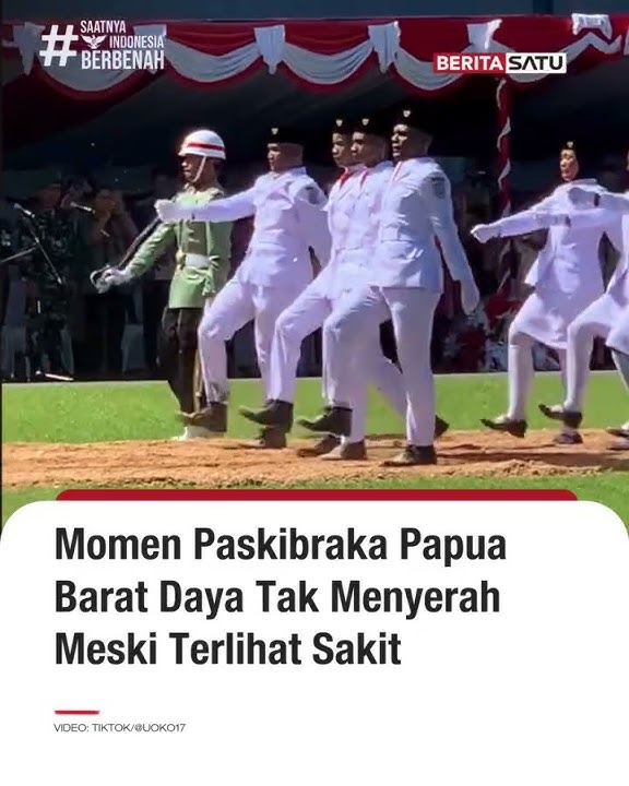 MENGHARUKAN! Demi Merah Putih, Meski Sakit Paskibraka Papua Barat Daya Tetap Berdiri #beritasatu