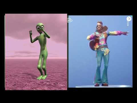 YENİ AKIM YEŞİL UZAYLI DANSI VS EMOTE CHALLENGE YENİ ŞARKISI DAME TU COSİTA