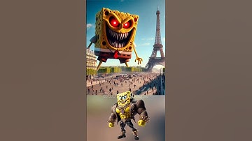 Scary Version Of SpongeBob SquarePants Characters #creepy #shorts #horror #spongebob #trending