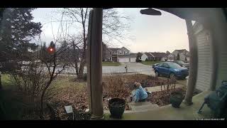 Woman Slips And Falls While Climbing Down Icy Stairs - 1288918