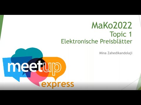MaKo 2022 - Topic 1 - Elektronische Preisblätter