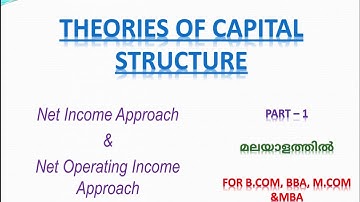 THEORIES OF CAPITAL STRUCTURE - PART - 1 || NET INCOME APPROACH || NET OPERATING INCOME APPROACH