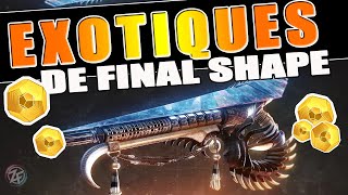 12 EXOTIQUES DE FINAL SHAPE [DESTINY 2 FR]