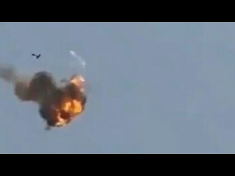 Saudi F-15 shooting down a Houthi Qasef-2K