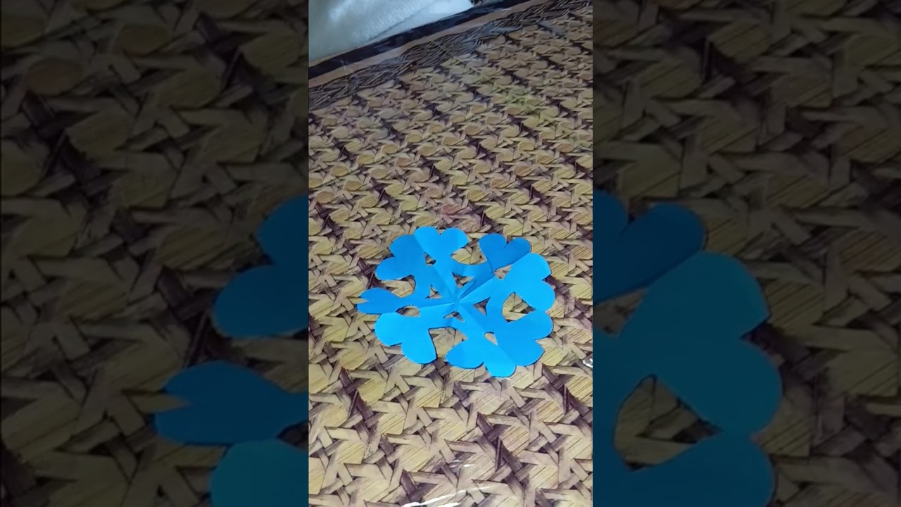 how to make paper Snowflake /easy step by step  process  #trendingshorts #ViralShorts