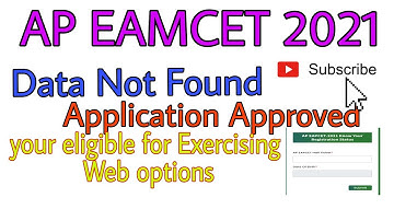 AP EAMCET 2021 No Data Found or Application Approved @Techtuts-World