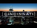 Cincinnati by night  4k drone