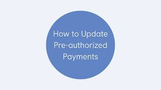 How to update pre-authorized payments